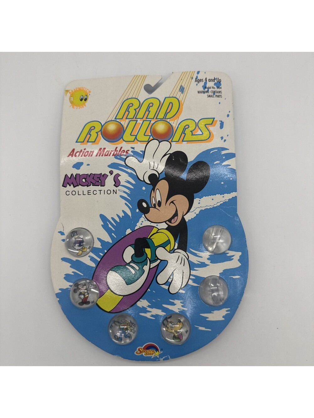 Vintage 1990 Mickey’s Collection Rad Rollers Action Marbles Mickey Mouse Disney